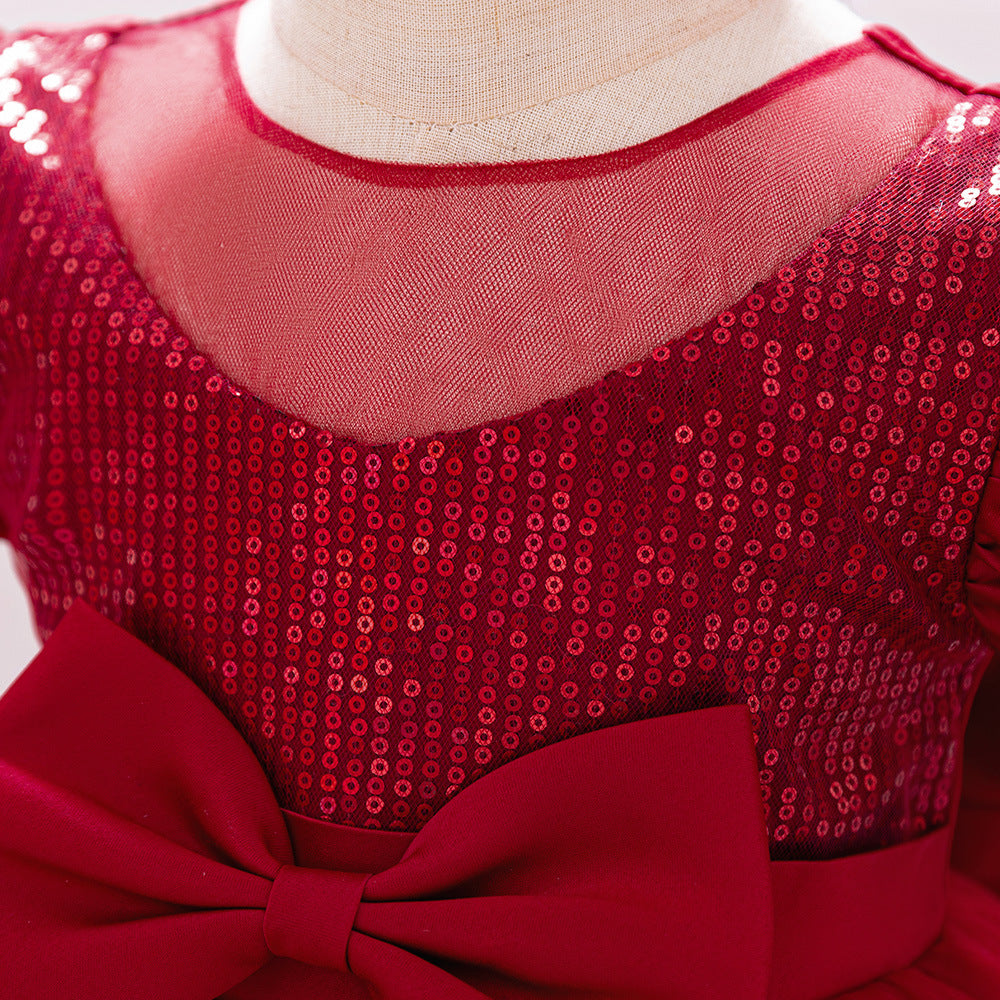 Cute Puffy Princess Dress for Toddlers – Sequin Tulle Ball Gown