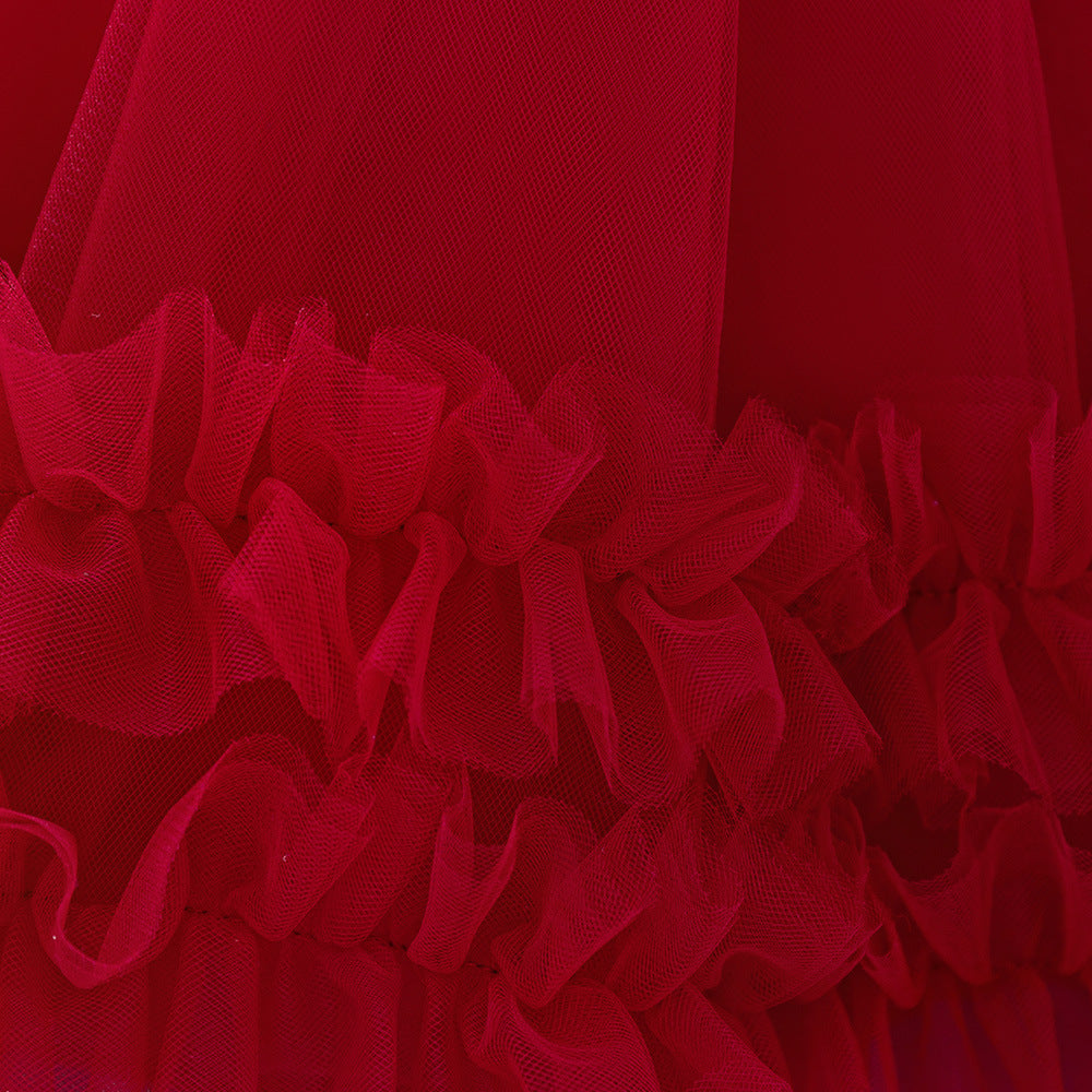 Cute Puffy Princess Dress for Toddlers – Sequin Tulle Ball Gown