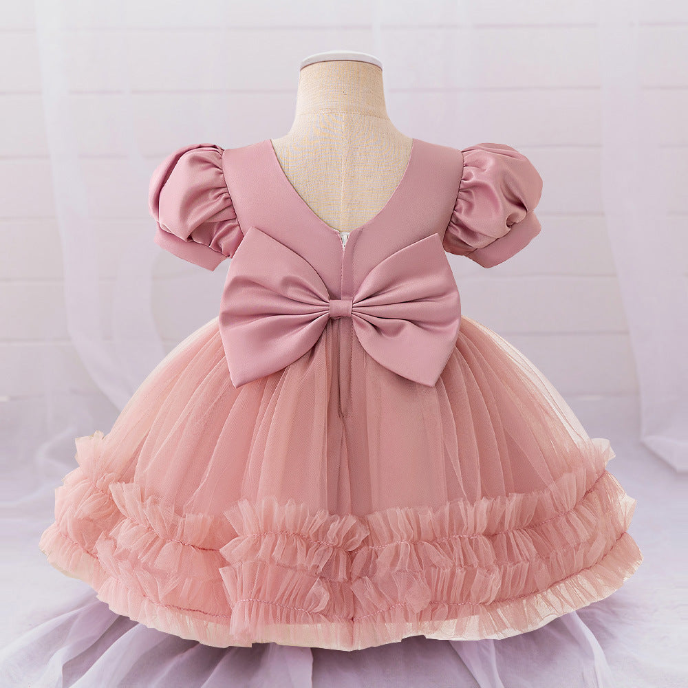 Cute Puffy Princess Dress for Toddlers – Sequin Tulle Ball Gown