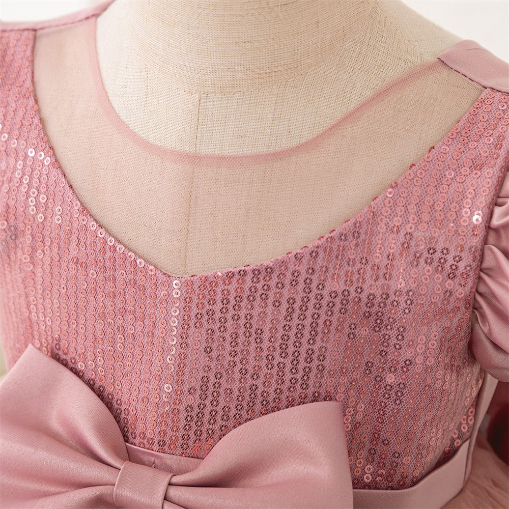 Cute Puffy Princess Dress for Toddlers – Sequin Tulle Ball Gown