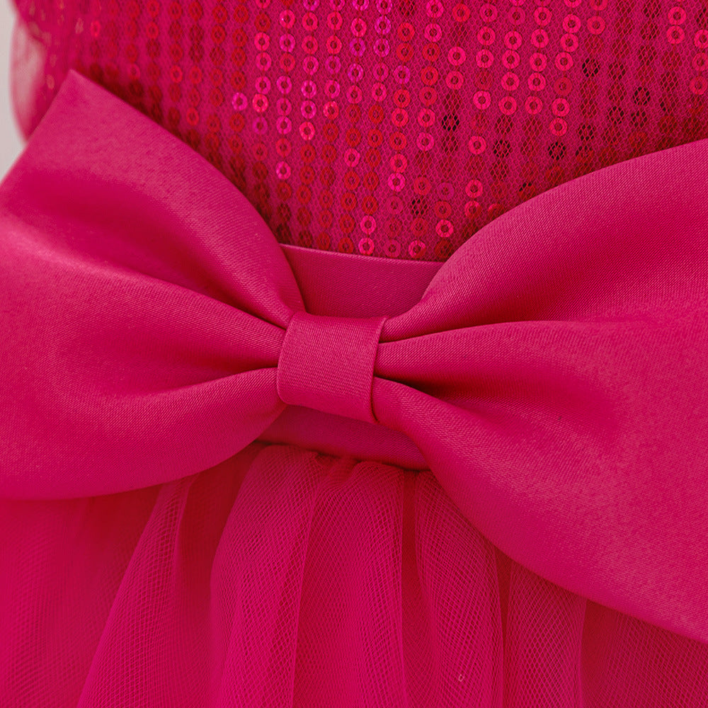 Cute Puffy Princess Dress for Toddlers – Sequin Tulle Ball Gown