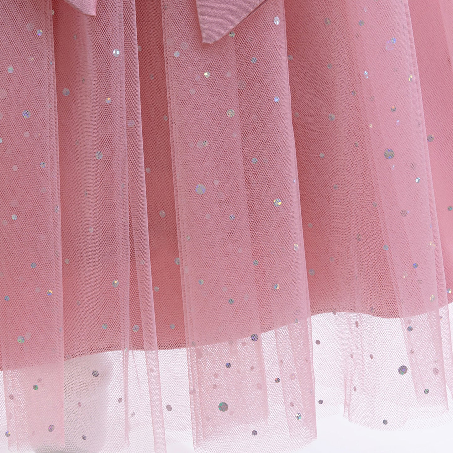 Puffy Tulle Ball Gown Dress for Girls - Lace & Bowknot Princess Party Dress