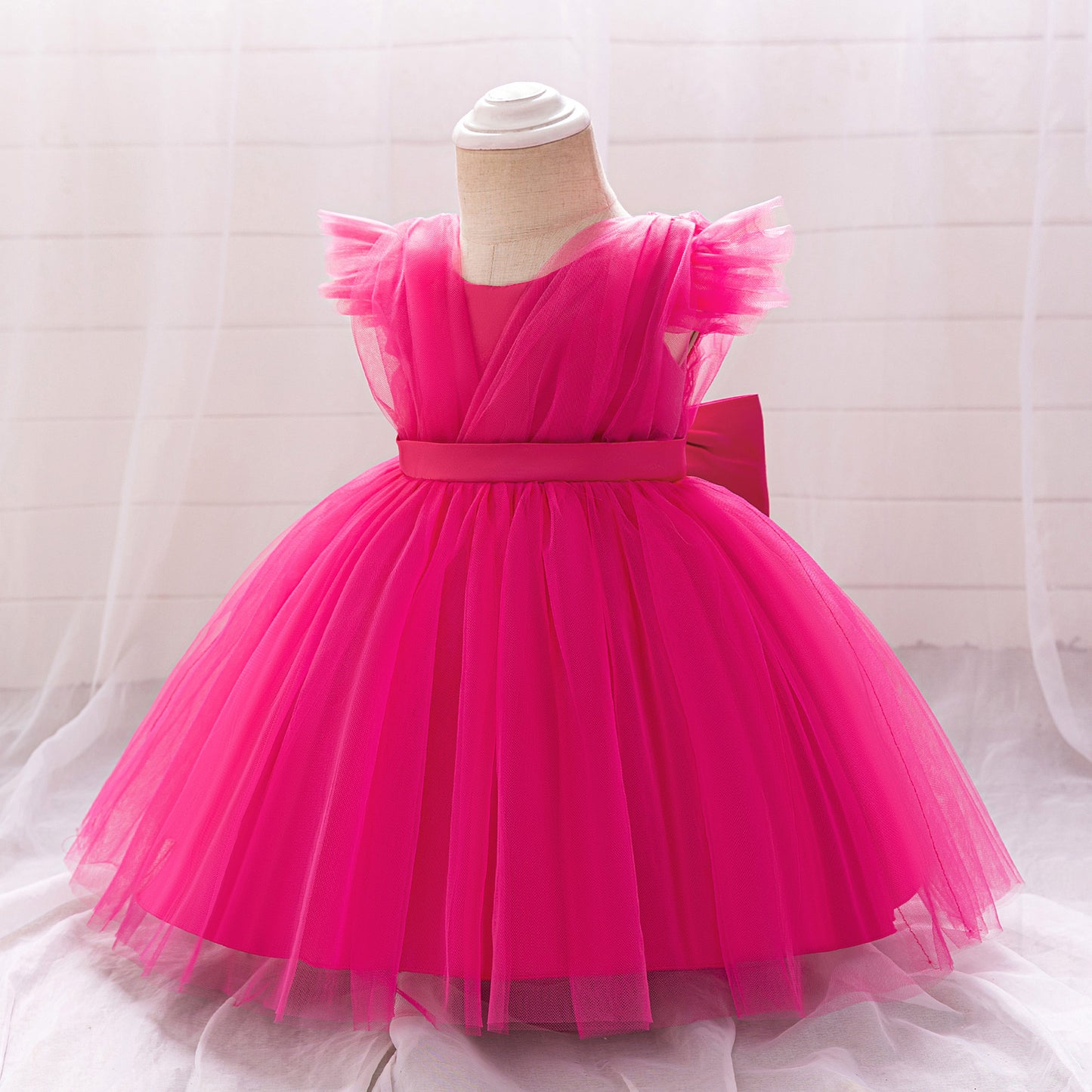 Puffy Bowknot Tulle Princess Dress for Girls | Ball Gown Party Dress