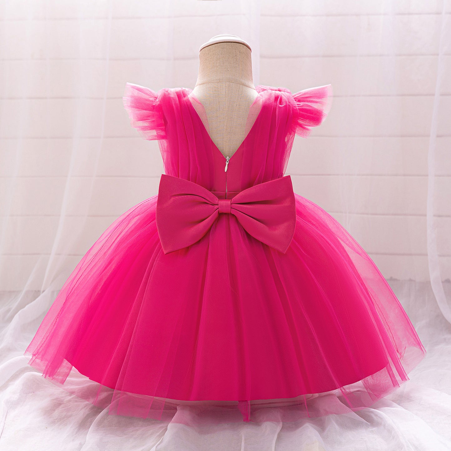 Puffy Bowknot Tulle Princess Dress for Girls | Ball Gown Party Dress