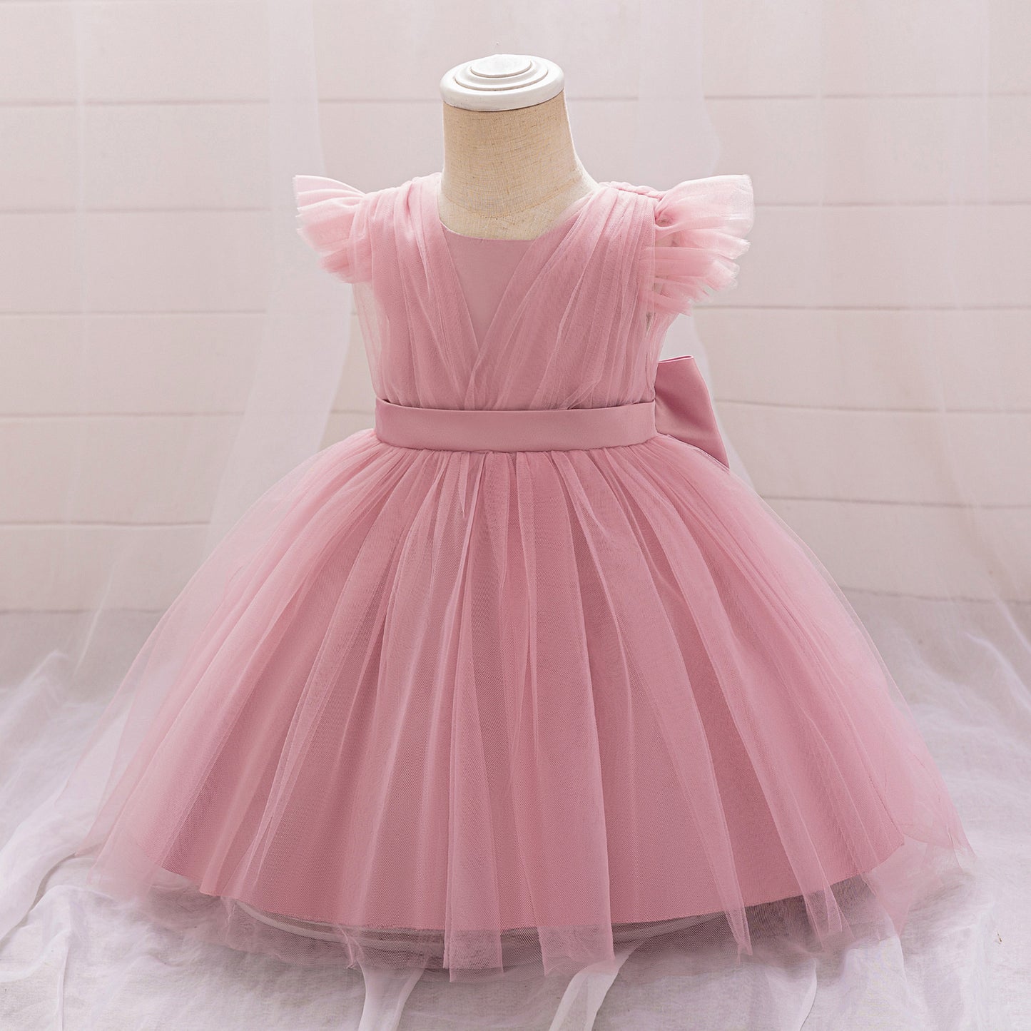 Puffy Bowknot Tulle Princess Dress for Girls | Ball Gown Party Dress