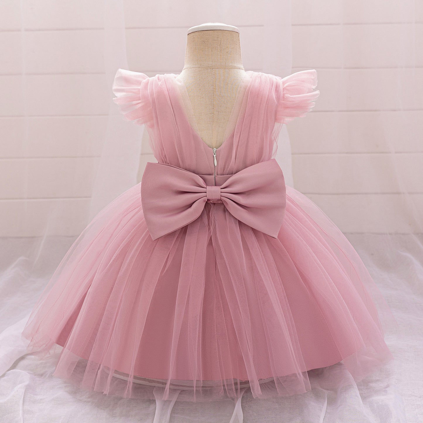 Puffy Bowknot Tulle Princess Dress for Girls | Ball Gown Party Dress