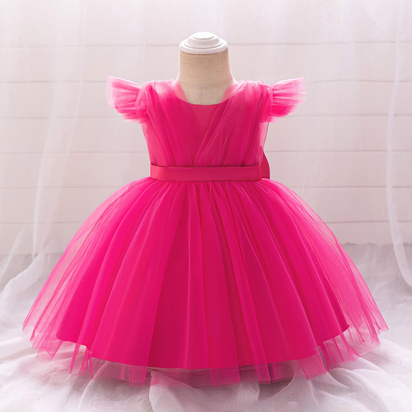 Puffy Bowknot Tulle Princess Dress for Girls | Ball Gown Party Dress