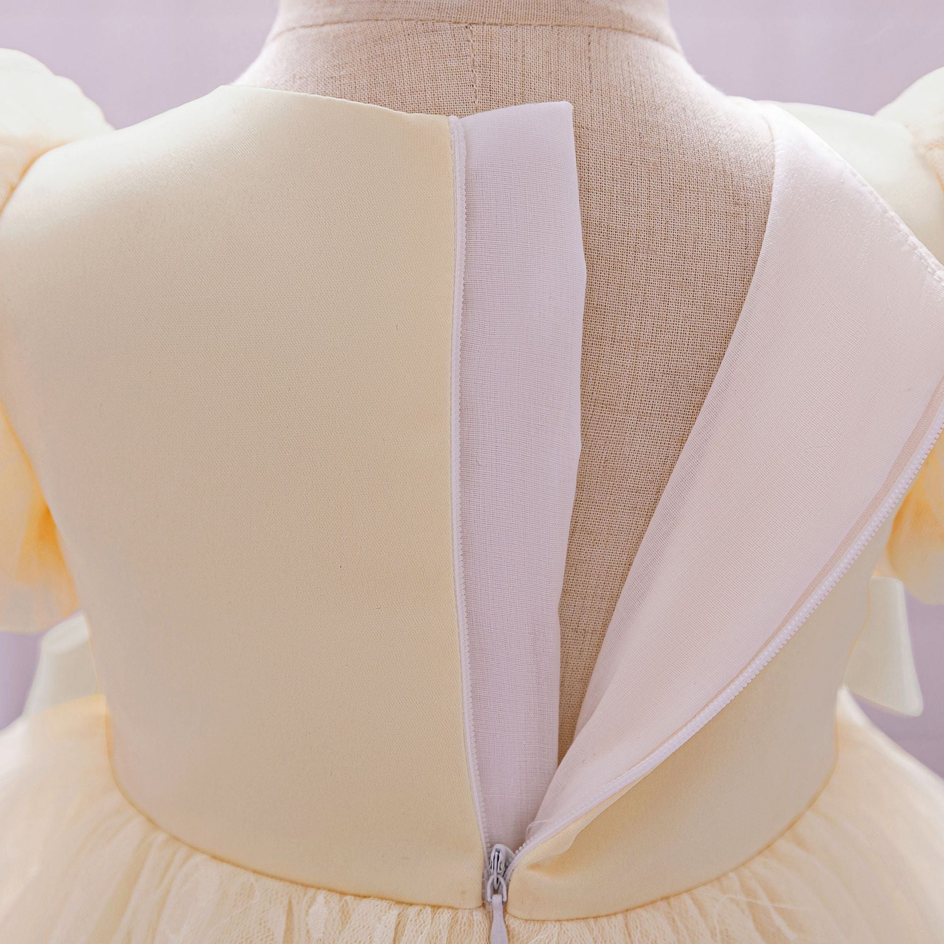 Frocklet Puffy Tulle Flower Girl Princess Dress with Bow | Cute Bubble Sleeve Toddler Gown 20