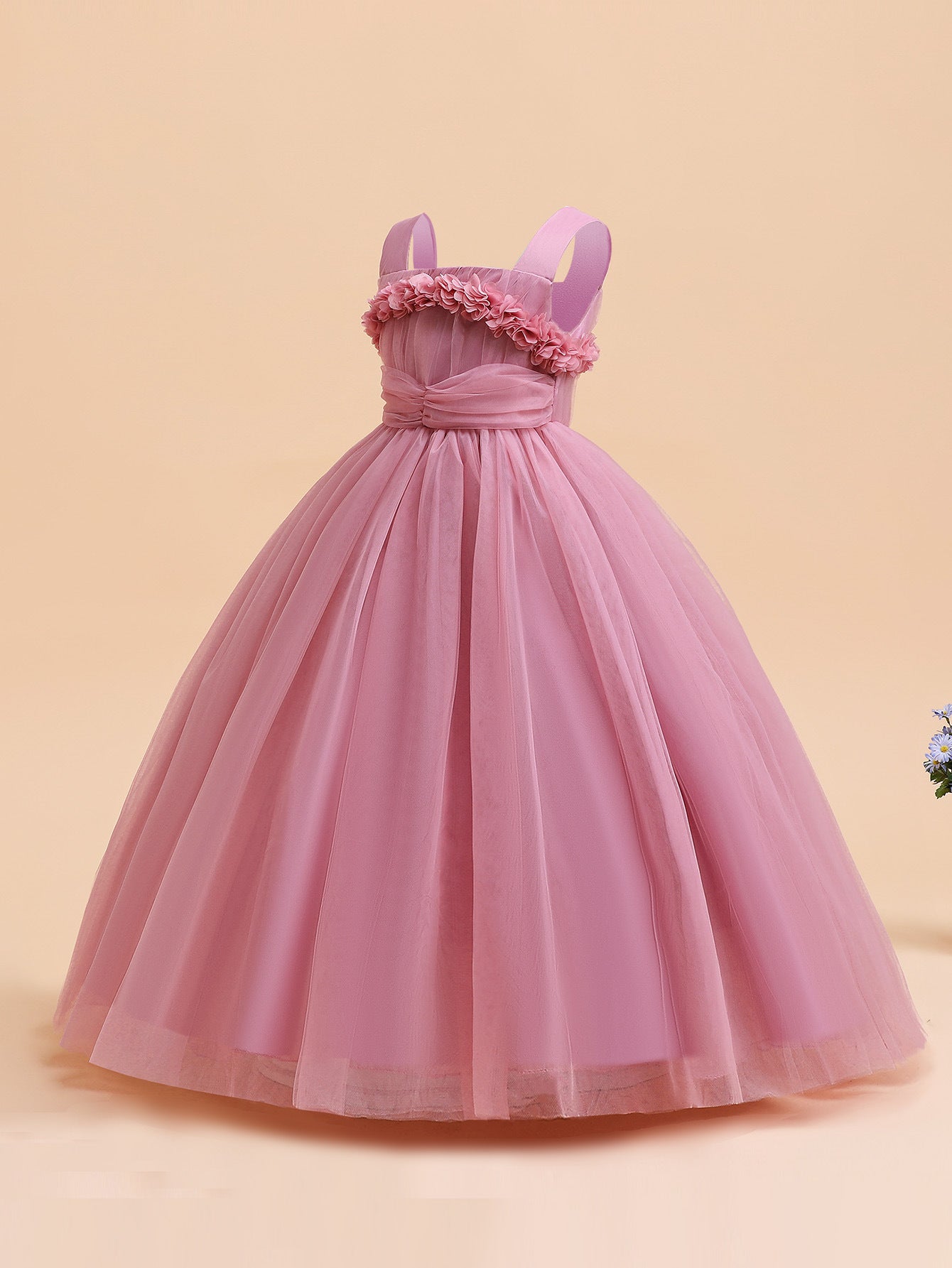 Puffy Tulle Princess Ball Gown for Girls - Flower Girl, Party & Formal Dress