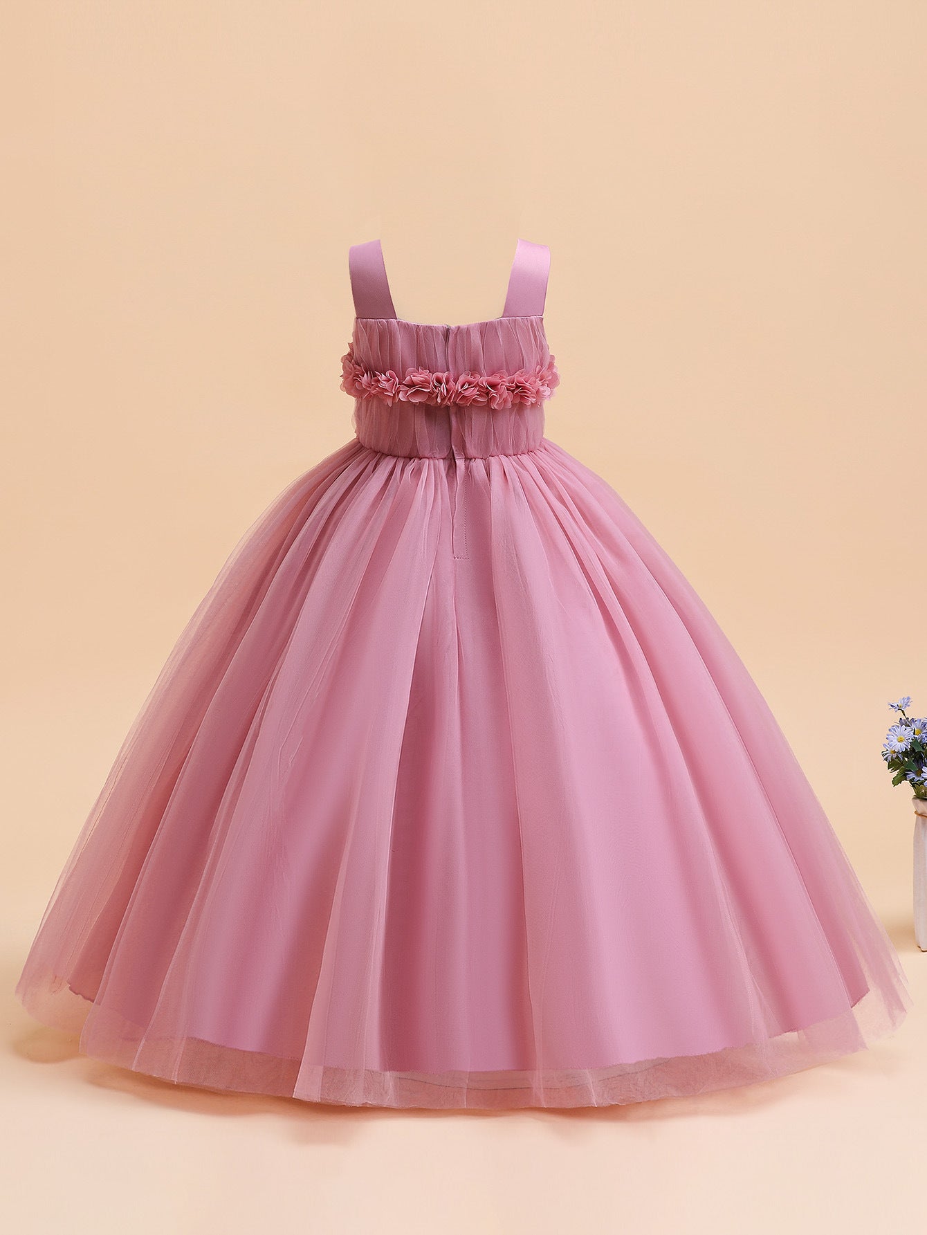Puffy Tulle Princess Ball Gown for Girls - Flower Girl, Party & Formal Dress