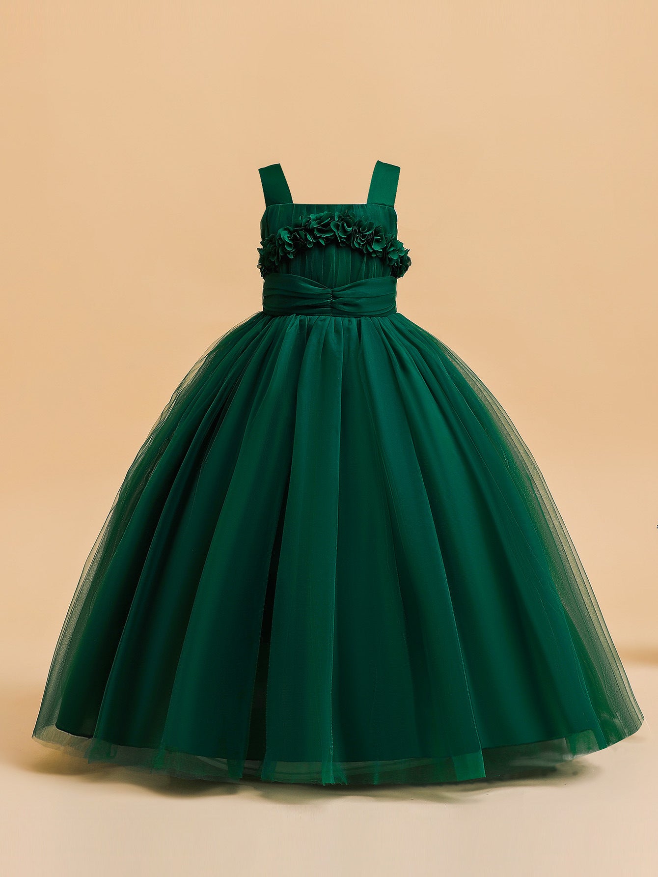 Puffy Tulle Princess Ball Gown for Girls - Flower Girl, Party & Formal Dress
