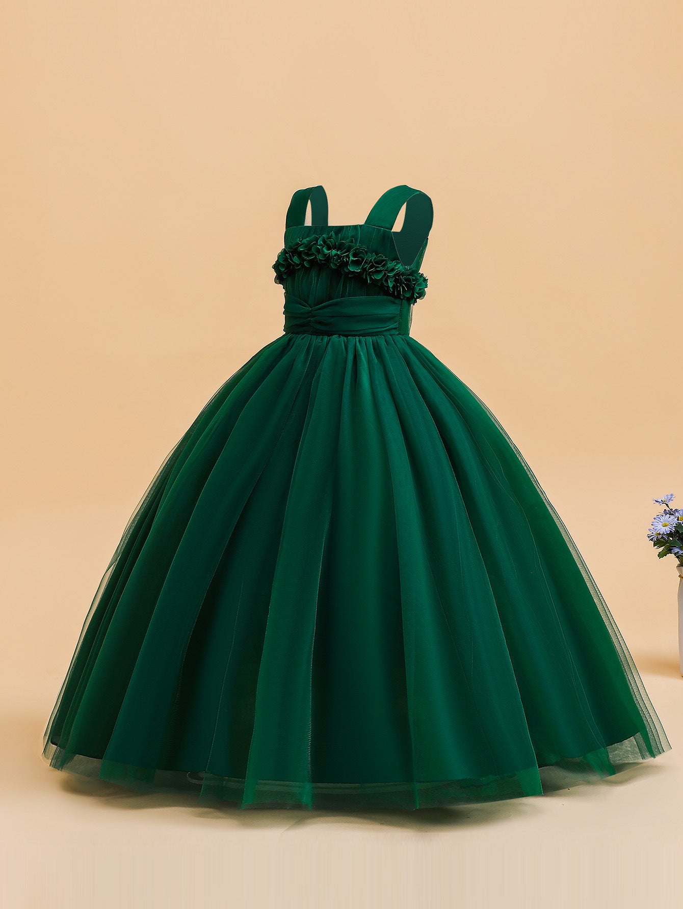 Puffy Tulle Princess Ball Gown for Girls - Flower Girl, Party & Formal Dress