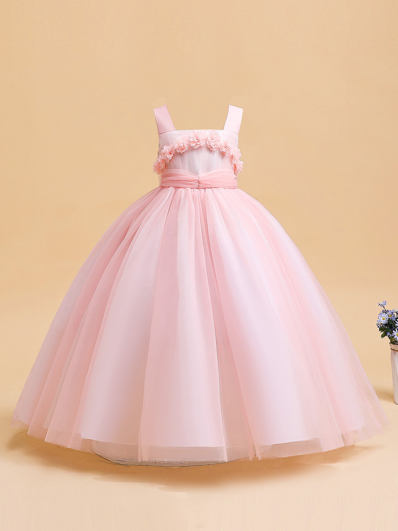 Puffy Tulle Princess Ball Gown for Girls - Flower Girl, Party & Formal Dress