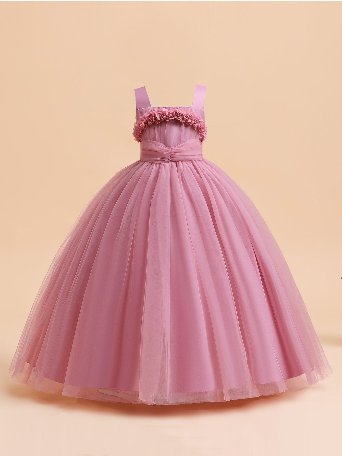 Puffy Tulle Princess Ball Gown for Girls - Flower Girl, Party & Formal Dress