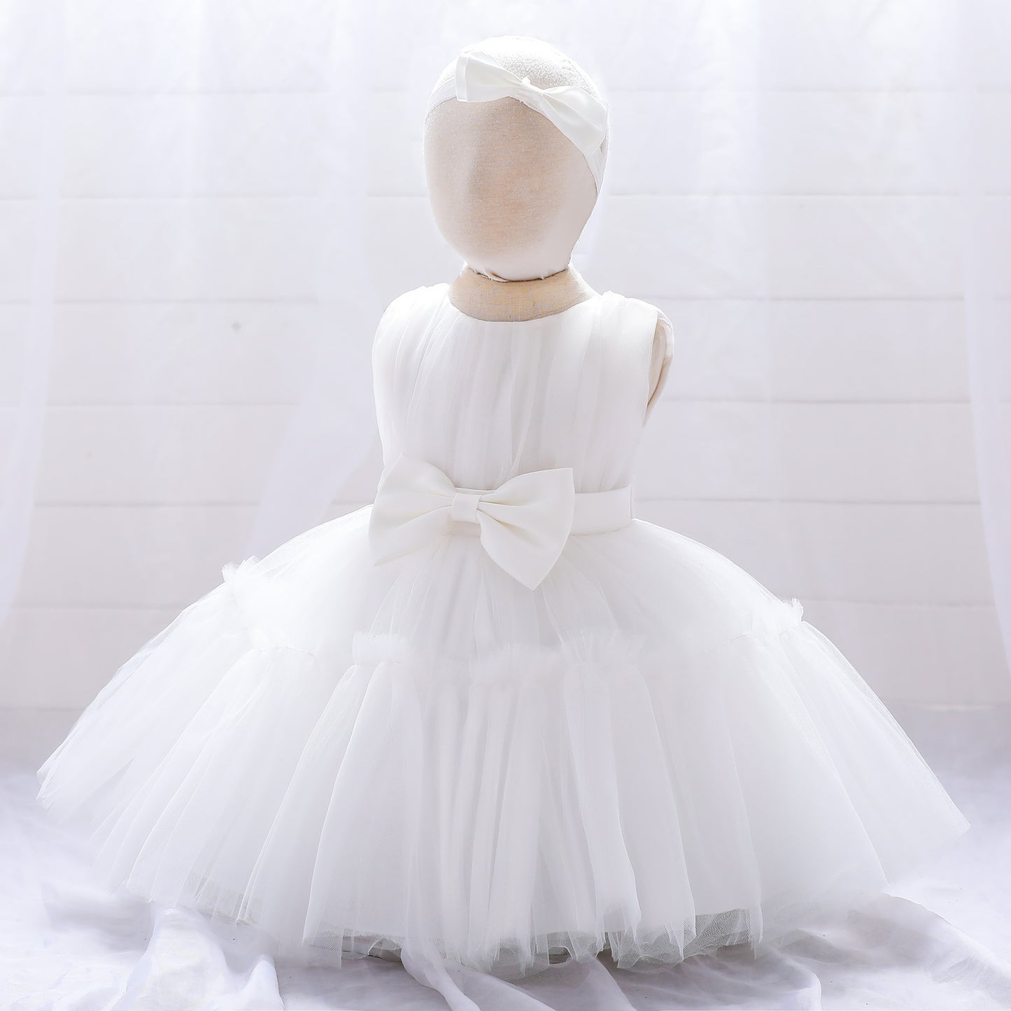 Puffy Tulle Toddler Princess Dress – Tea-Length Party & Flower Girl Gown