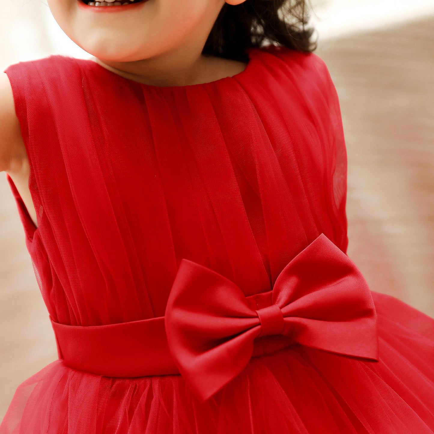 Puffy Tulle Toddler Princess Dress – Tea-Length Party & Flower Girl Gown