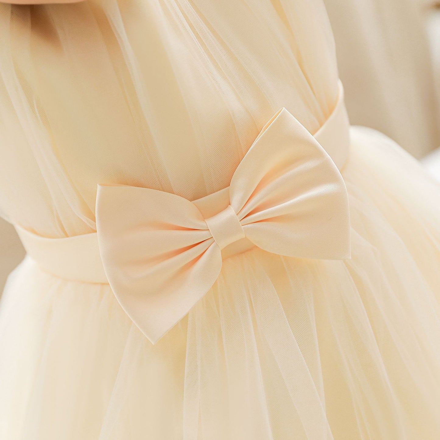 Puffy Tulle Toddler Princess Dress – Tea-Length Party & Flower Girl Gown