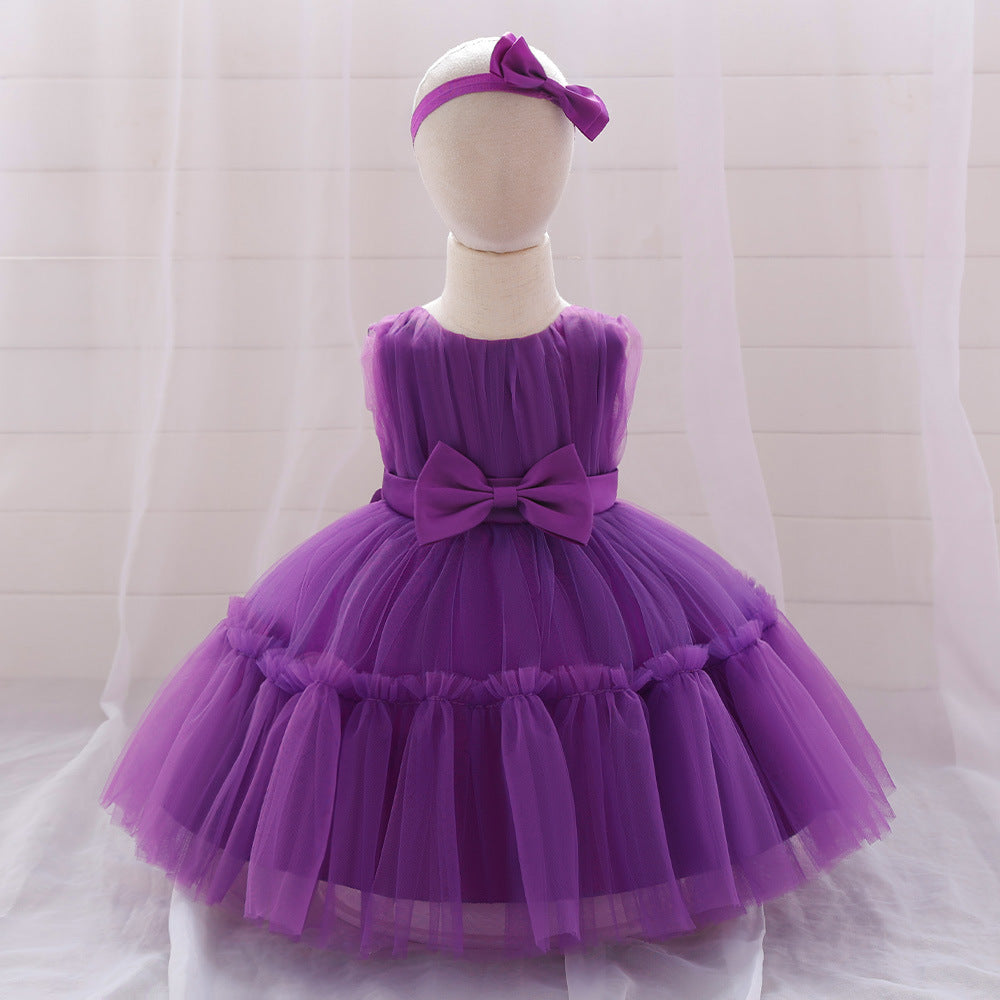 Puffy Tulle Toddler Princess Dress – Tea-Length Party & Flower Girl Gown