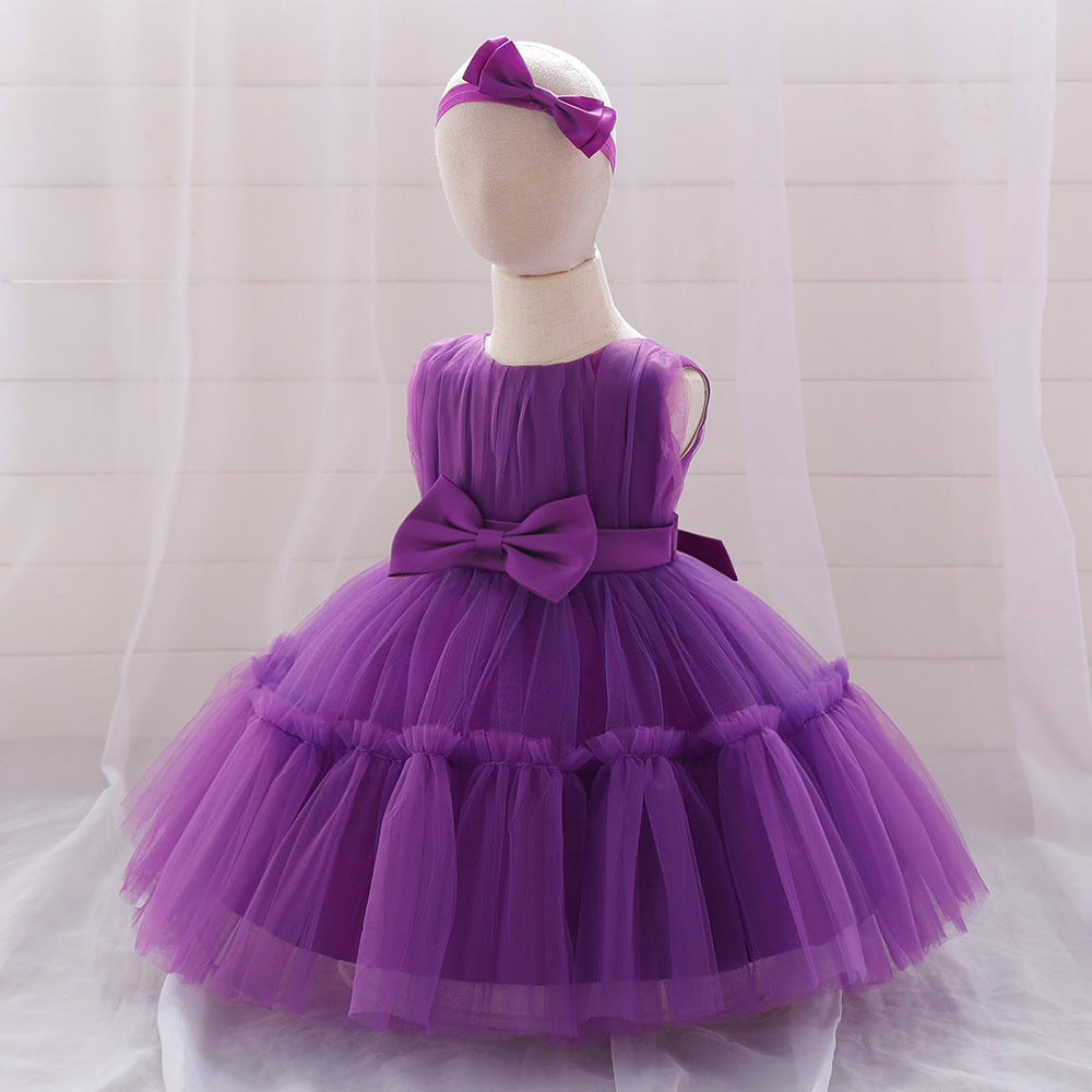 Puffy Tulle Toddler Princess Dress – Tea-Length Party & Flower Girl Gown