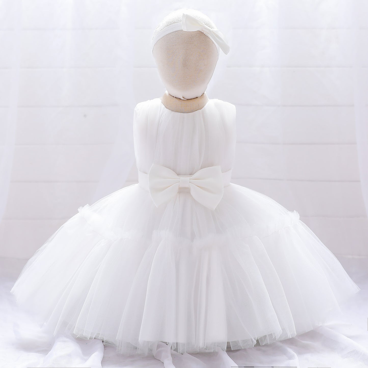 Puffy Tulle Toddler Princess Dress – Tea-Length Party & Flower Girl Gown