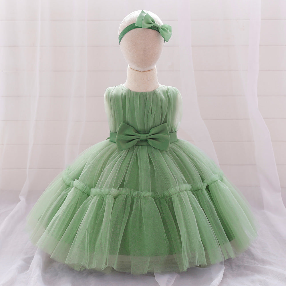 Puffy Tulle Toddler Princess Dress – Tea-Length Party & Flower Girl Gown