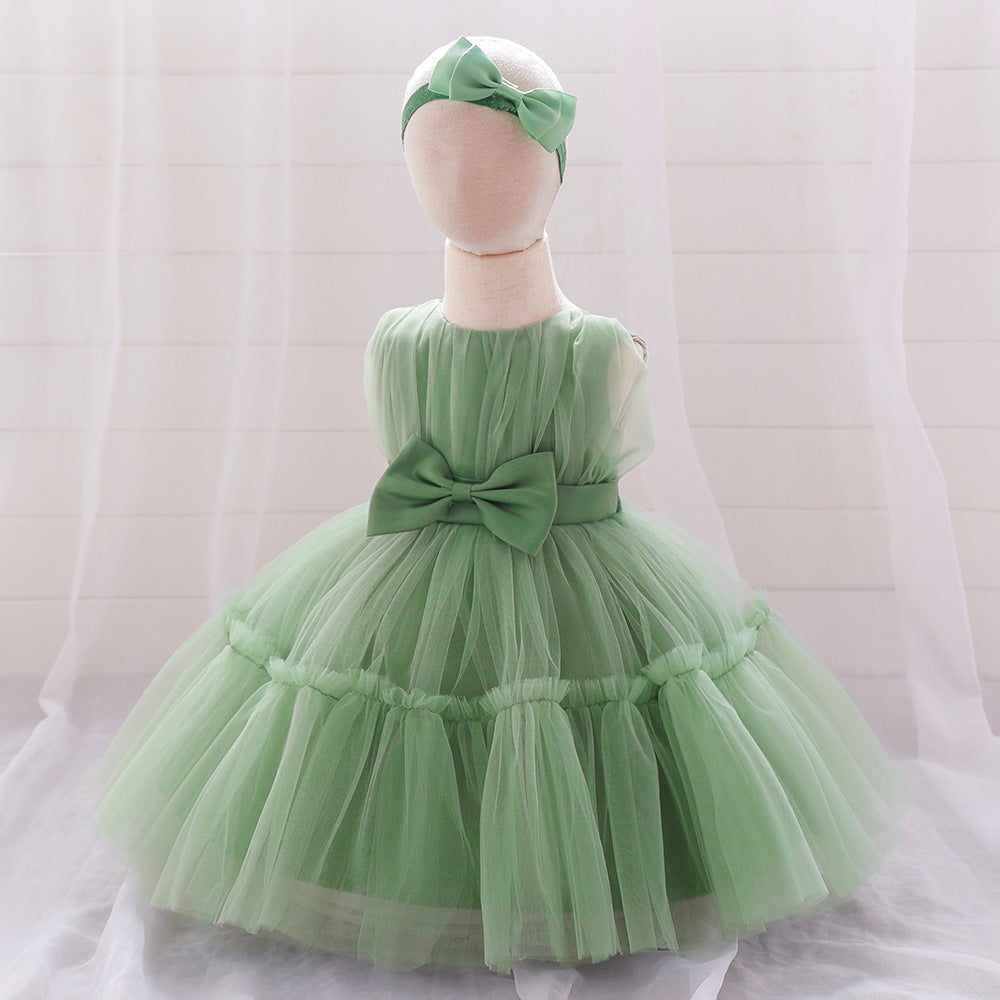Puffy Tulle Toddler Princess Dress – Tea-Length Party & Flower Girl Gown