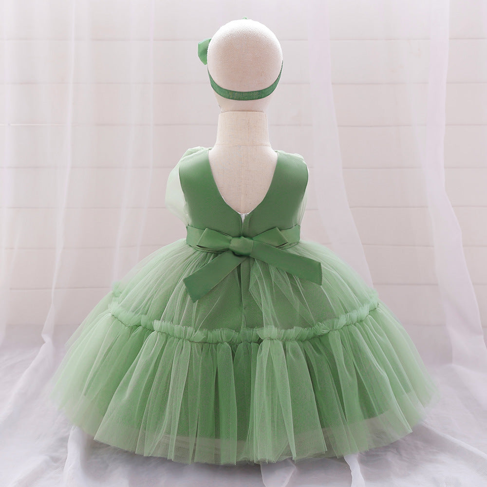 Puffy Tulle Toddler Princess Dress – Tea-Length Party & Flower Girl Gown