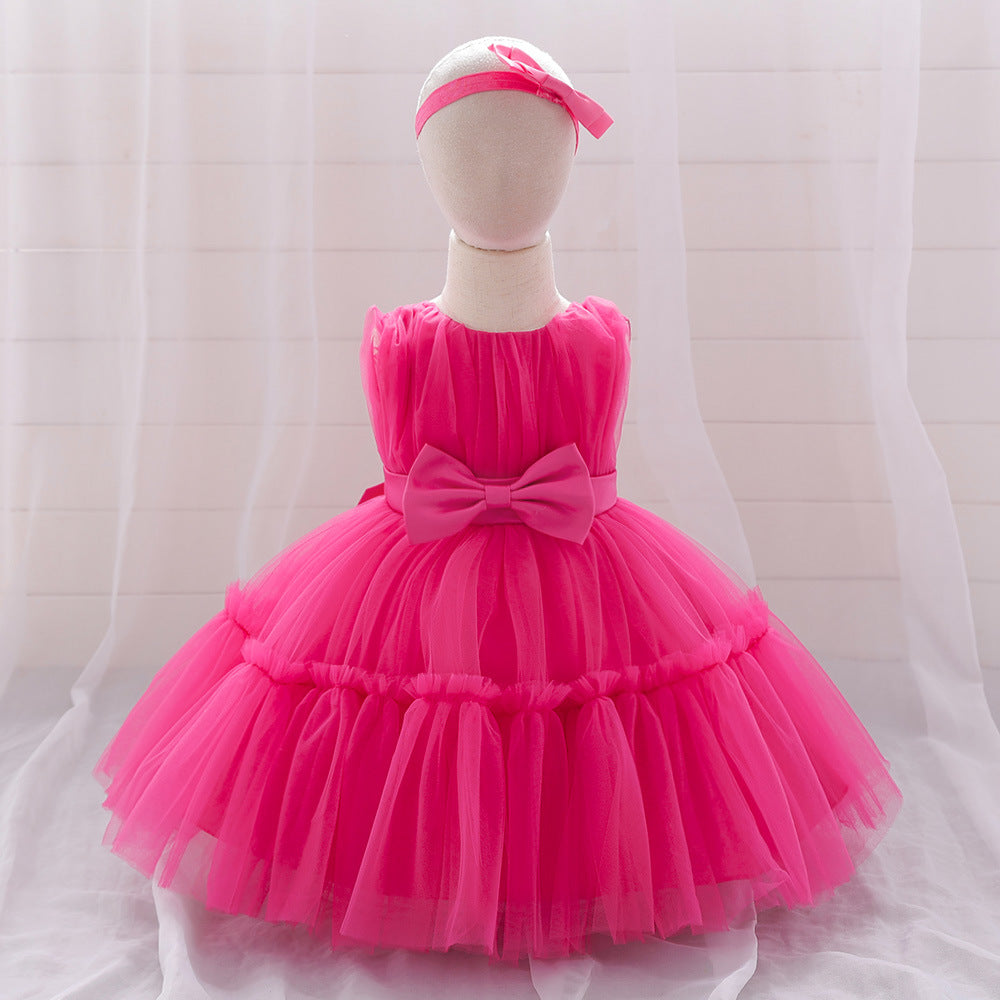 Puffy Tulle Toddler Princess Dress – Tea-Length Party & Flower Girl Gown