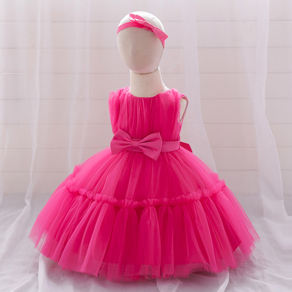 Puffy Tulle Toddler Princess Dress – Tea-Length Party & Flower Girl Gown
