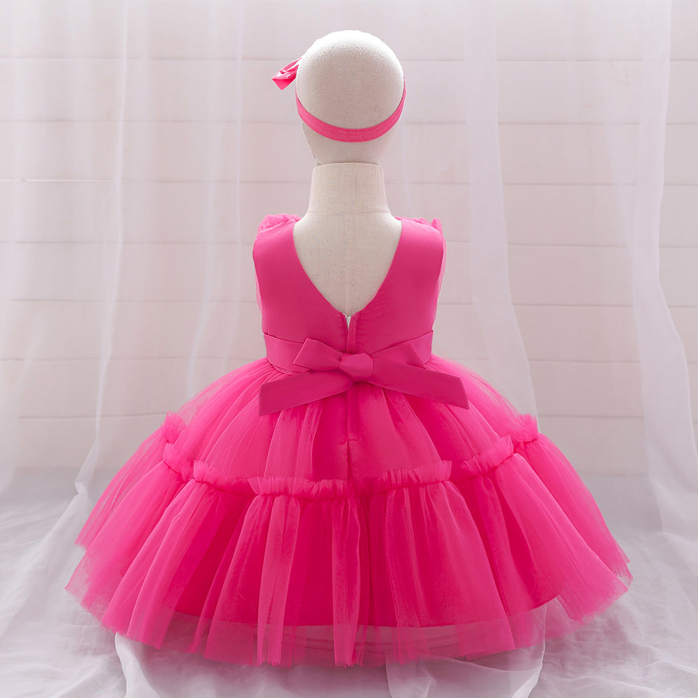 Puffy Tulle Toddler Princess Dress – Tea-Length Party & Flower Girl Gown
