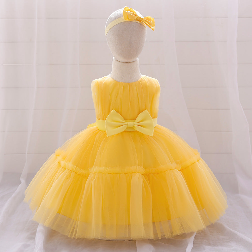 Puffy Tulle Toddler Princess Dress – Tea-Length Party & Flower Girl Gown