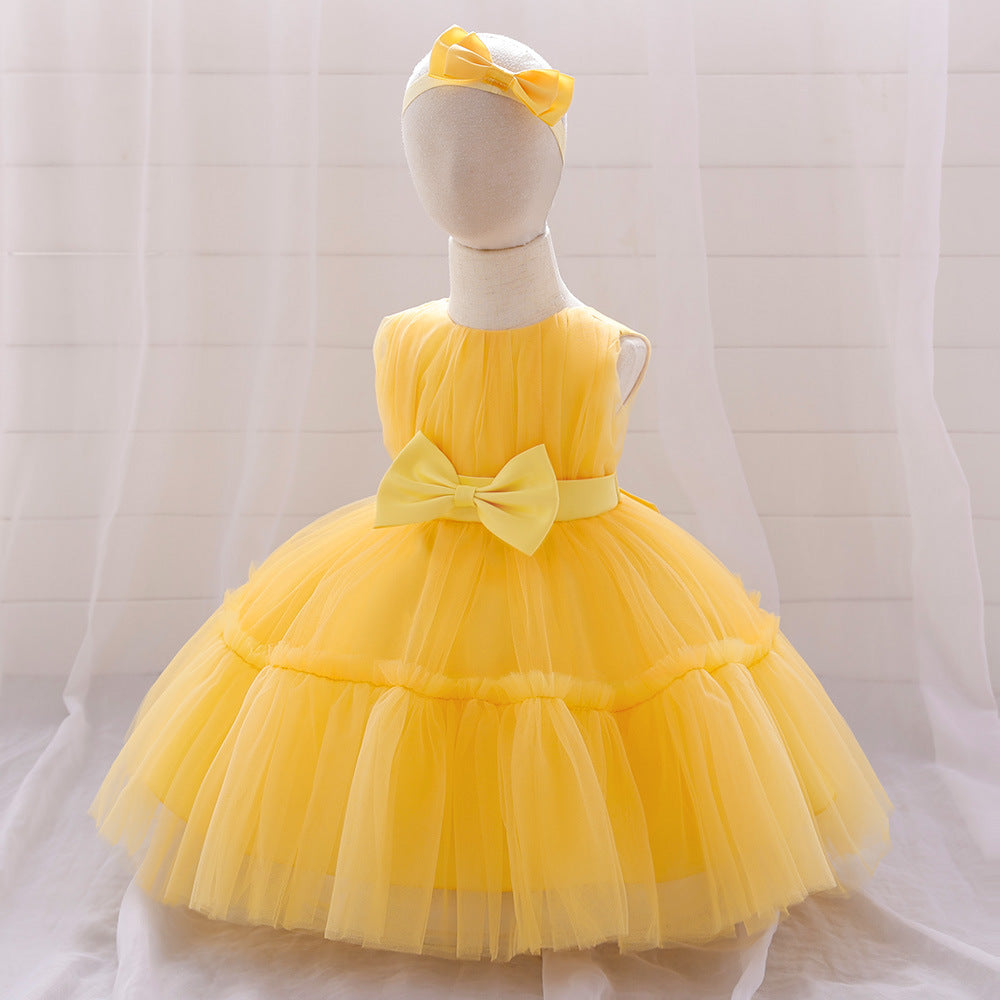 Puffy Tulle Toddler Princess Dress – Tea-Length Party & Flower Girl Gown
