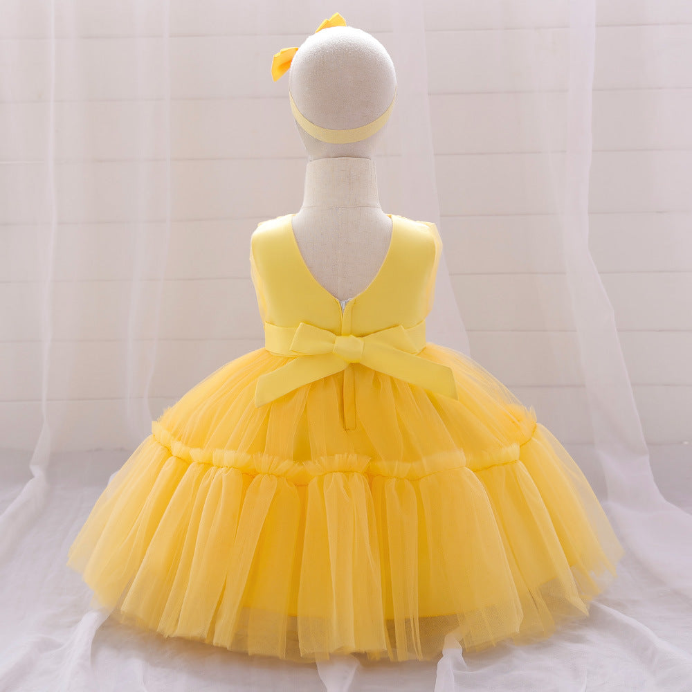 Puffy Tulle Toddler Princess Dress – Tea-Length Party & Flower Girl Gown