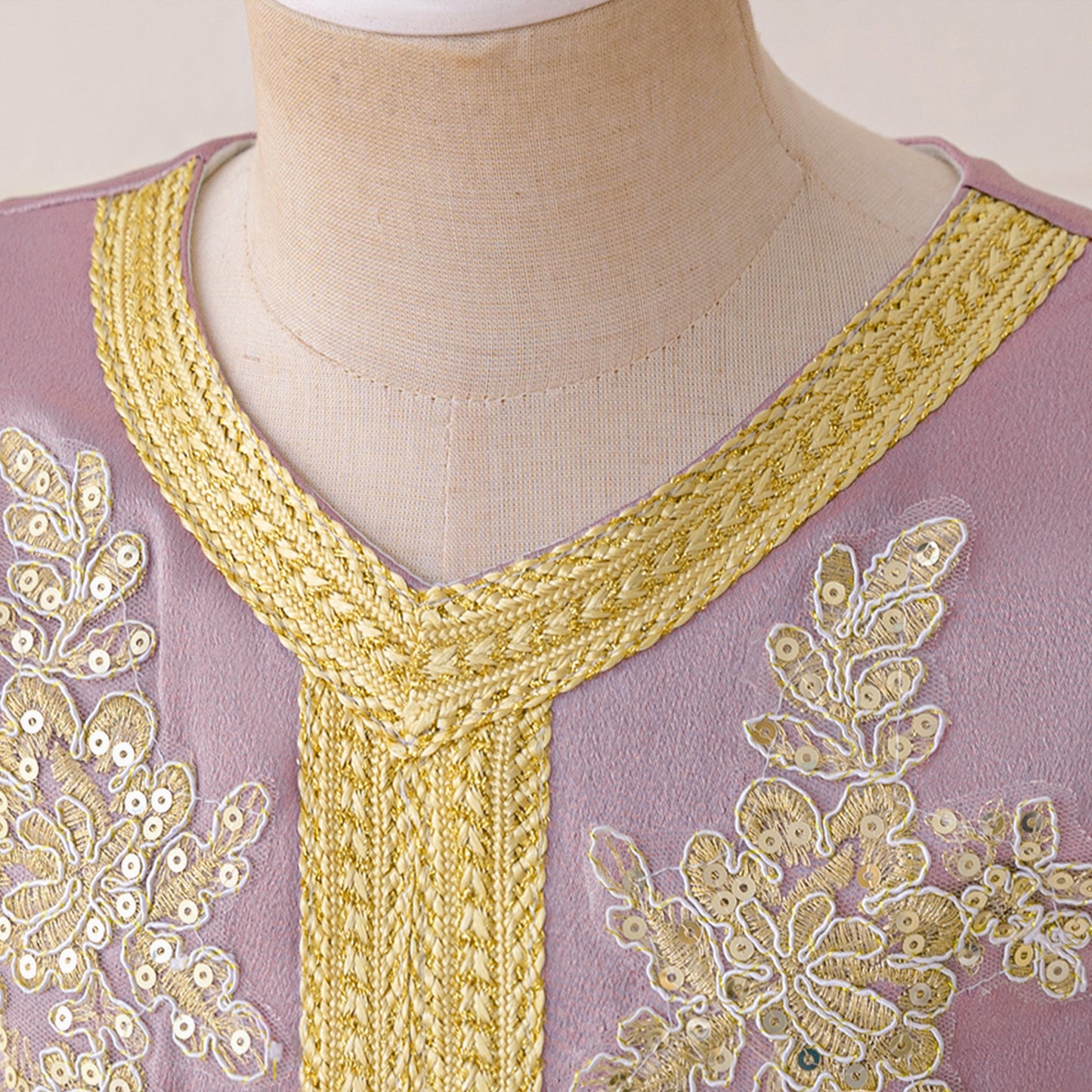 Purple Sequined Lace A-Line Maxi Dress for Girls 3-8 Years – Party, Wedding & Festival Outfit