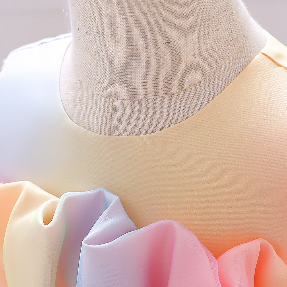 Frocklet Rainbow Tulle A-Line Princess Dress for Toddlers | Cute Party & Holiday Outfit 5