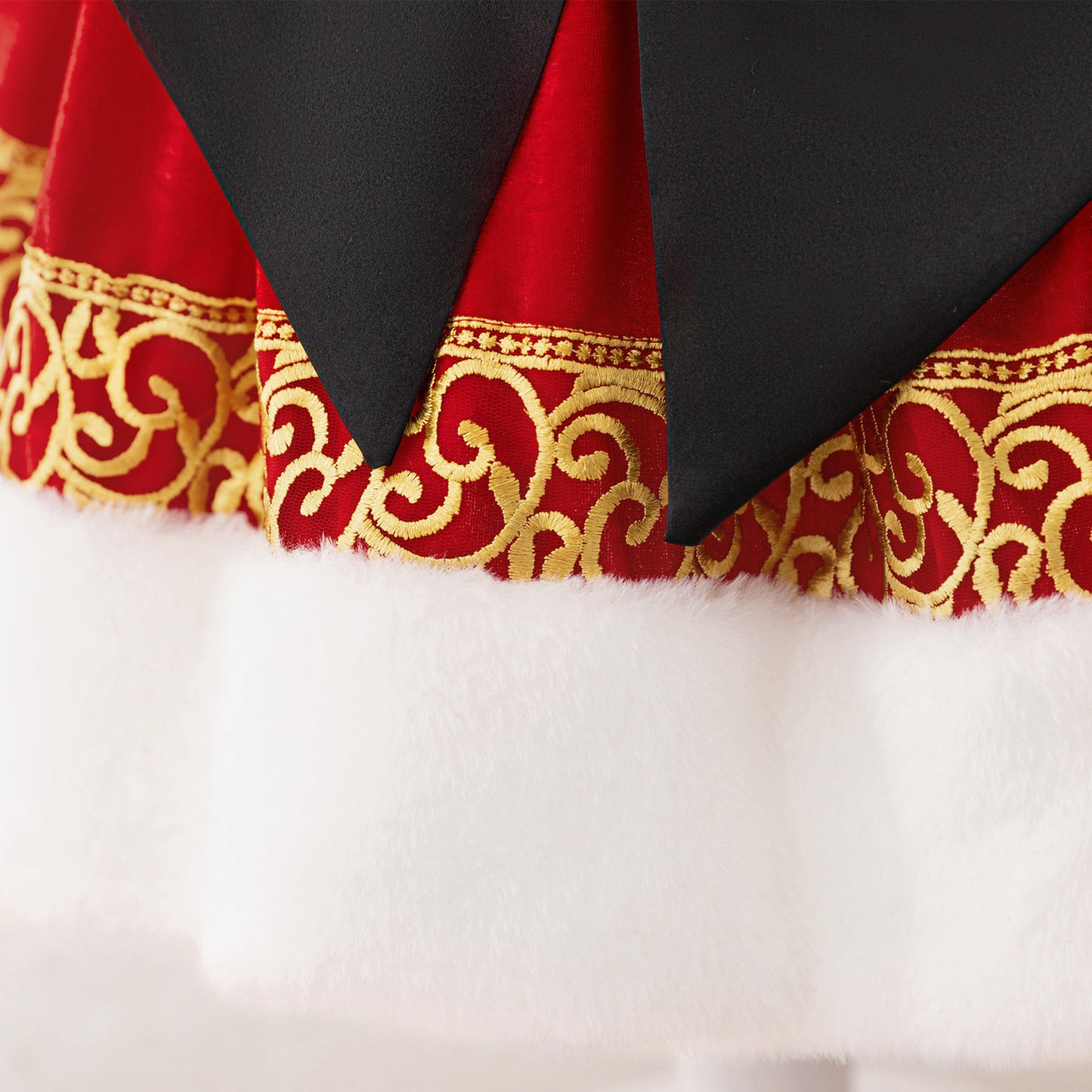 Red Ball Gown Party Dress for Girls - Puffy Embroidered Princess Dress (3-10 Years)