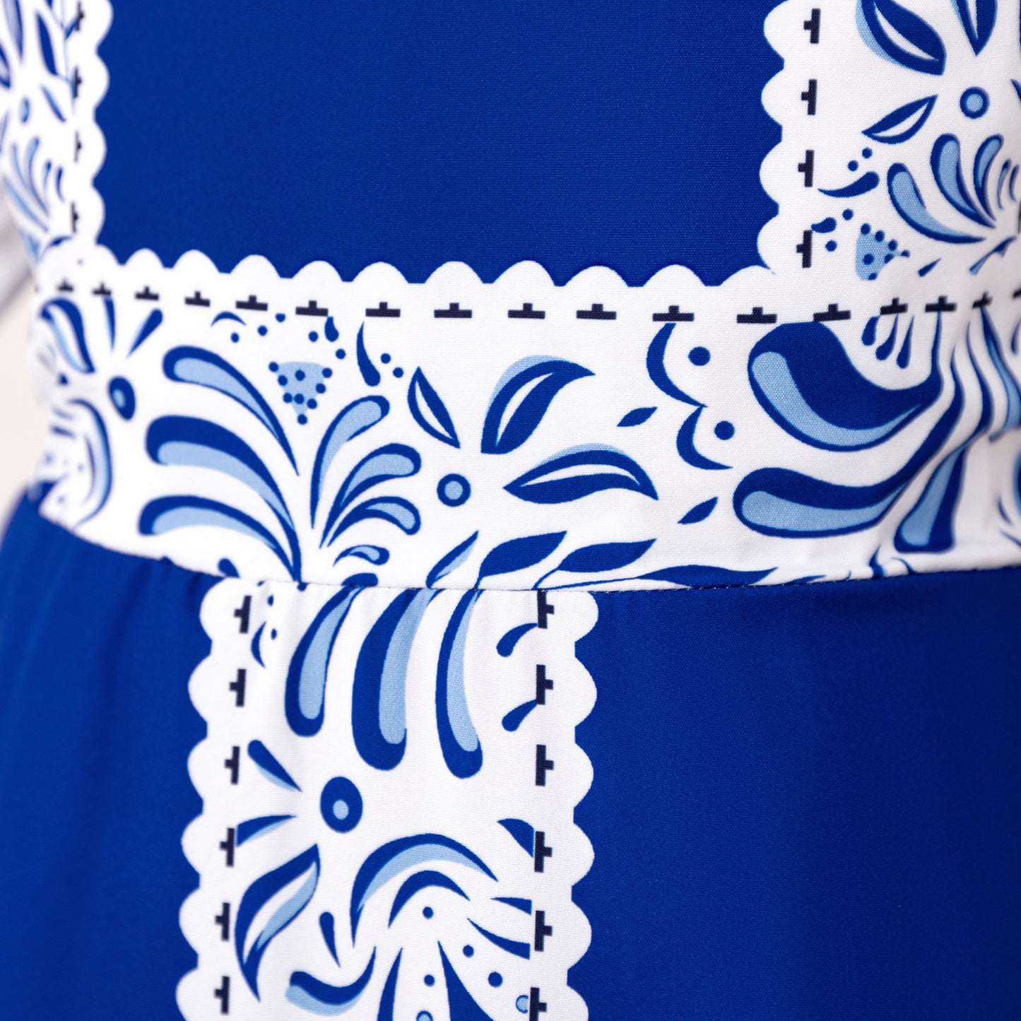 Royal Blue Floral Print Maxi Princess Dress for Girls Aged 3-8 | Elegant Flower Girl & Party Gown