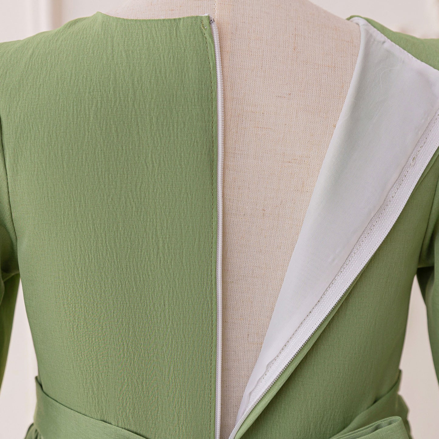 Sage Green A-Line Maxi Dress with Embroidery & Bowknot for Girls | Party & Formal Outfit