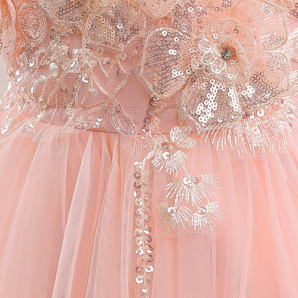 Cute Sequin Tiered Maxi Dress for Girls | Formal Princess Party Dress