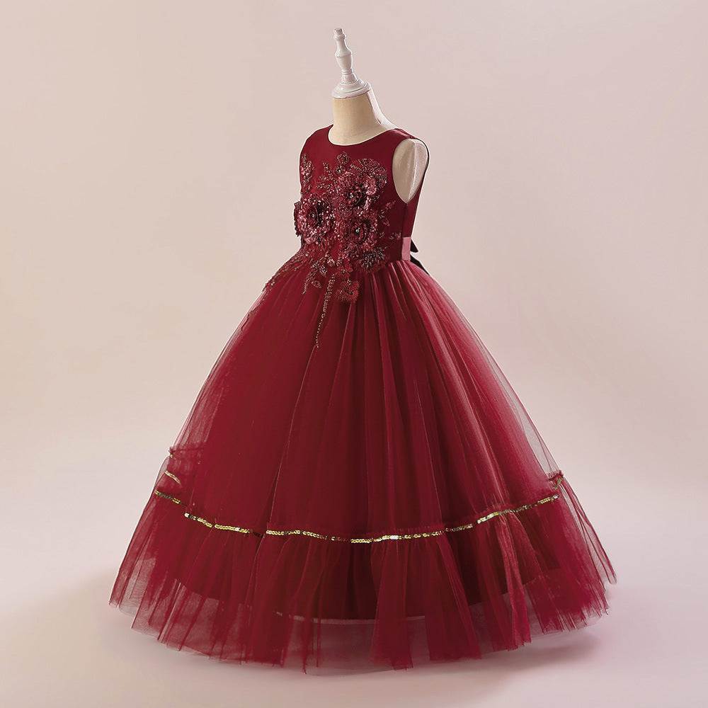 Cute Sequin Tiered Maxi Dress for Girls | Formal Princess Party Dress