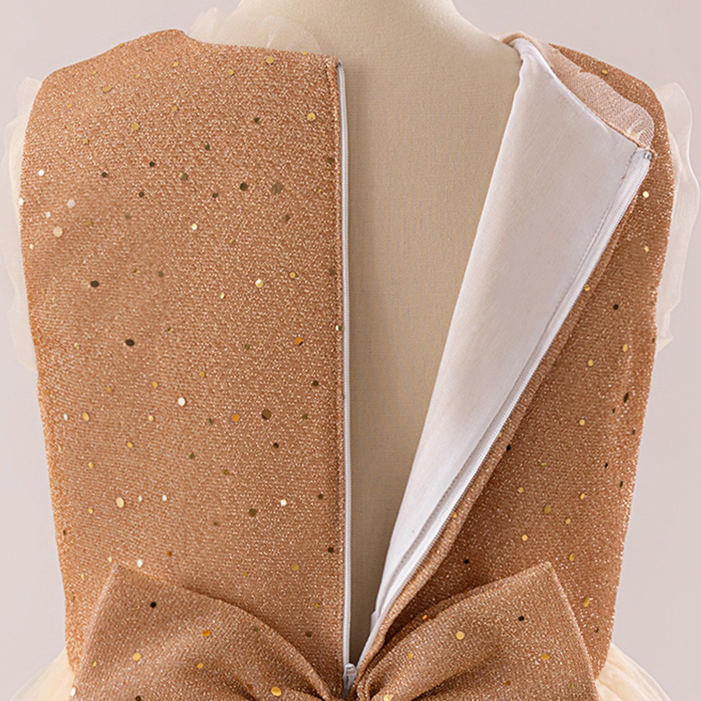 Sequin Bow Maxi Princess Dress for Girls – Party & Flower Girl Gown