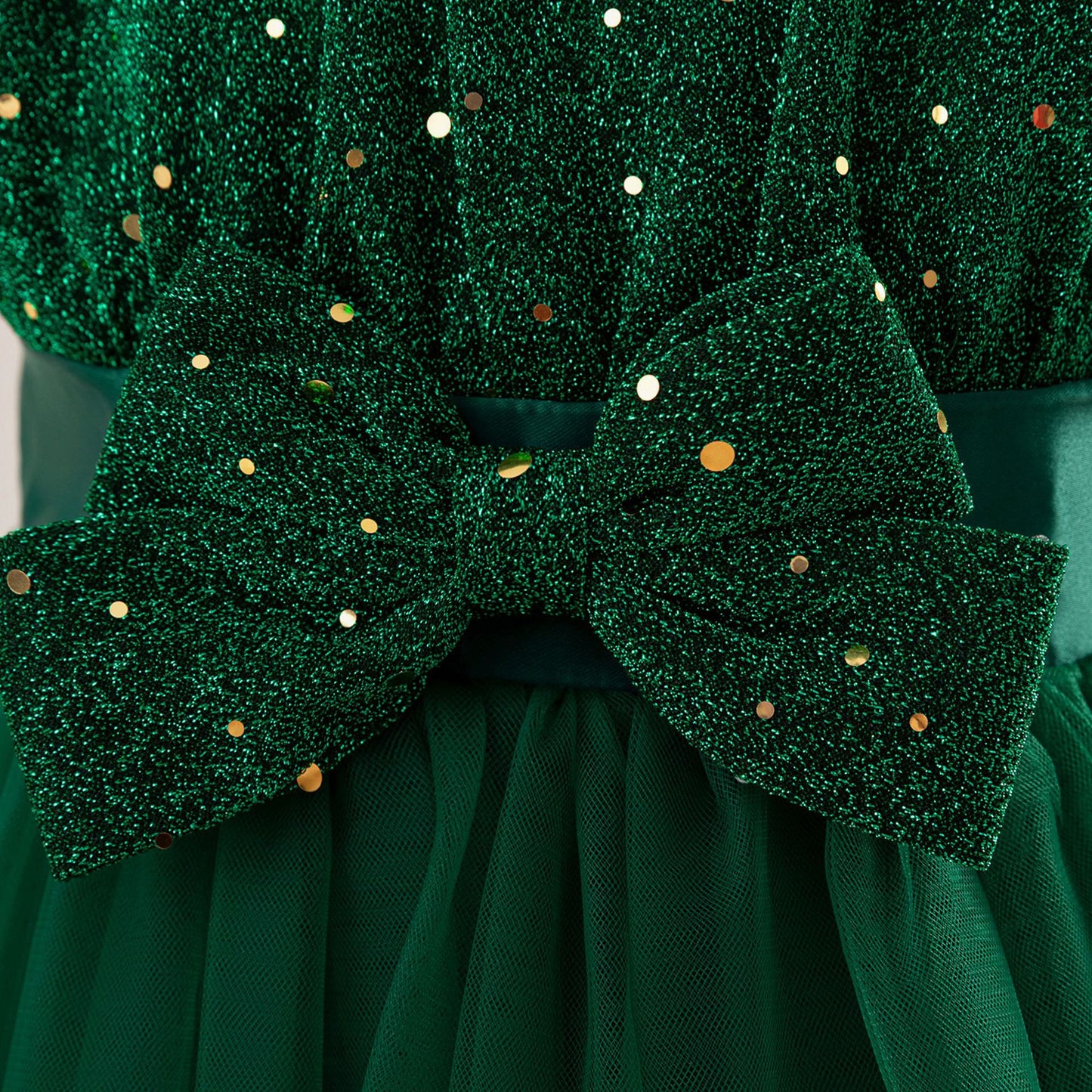 Sequin Bow Maxi Princess Dress for Girls – Party & Flower Girl Gown