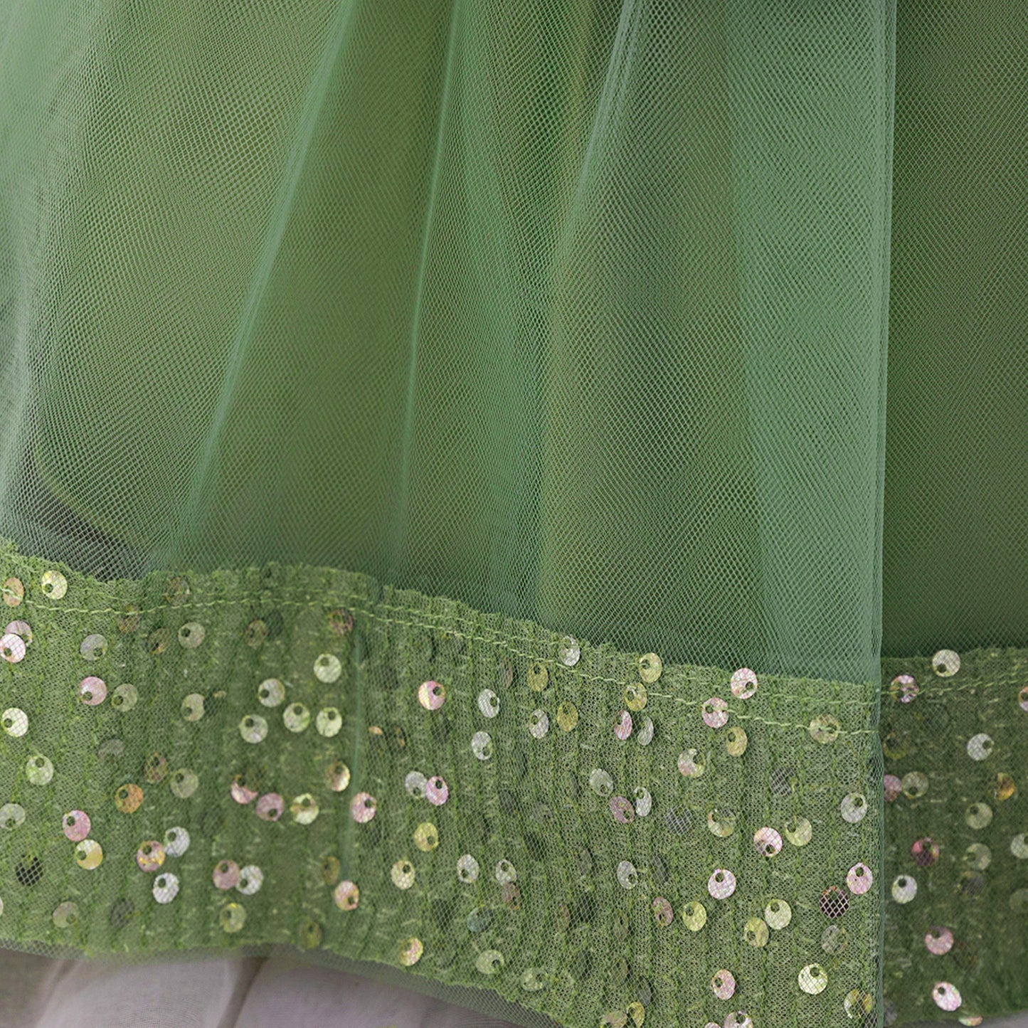 Cute Puffy Mesh Sequin Ball Gown for Toddlers – Party & Flower Girl Dress