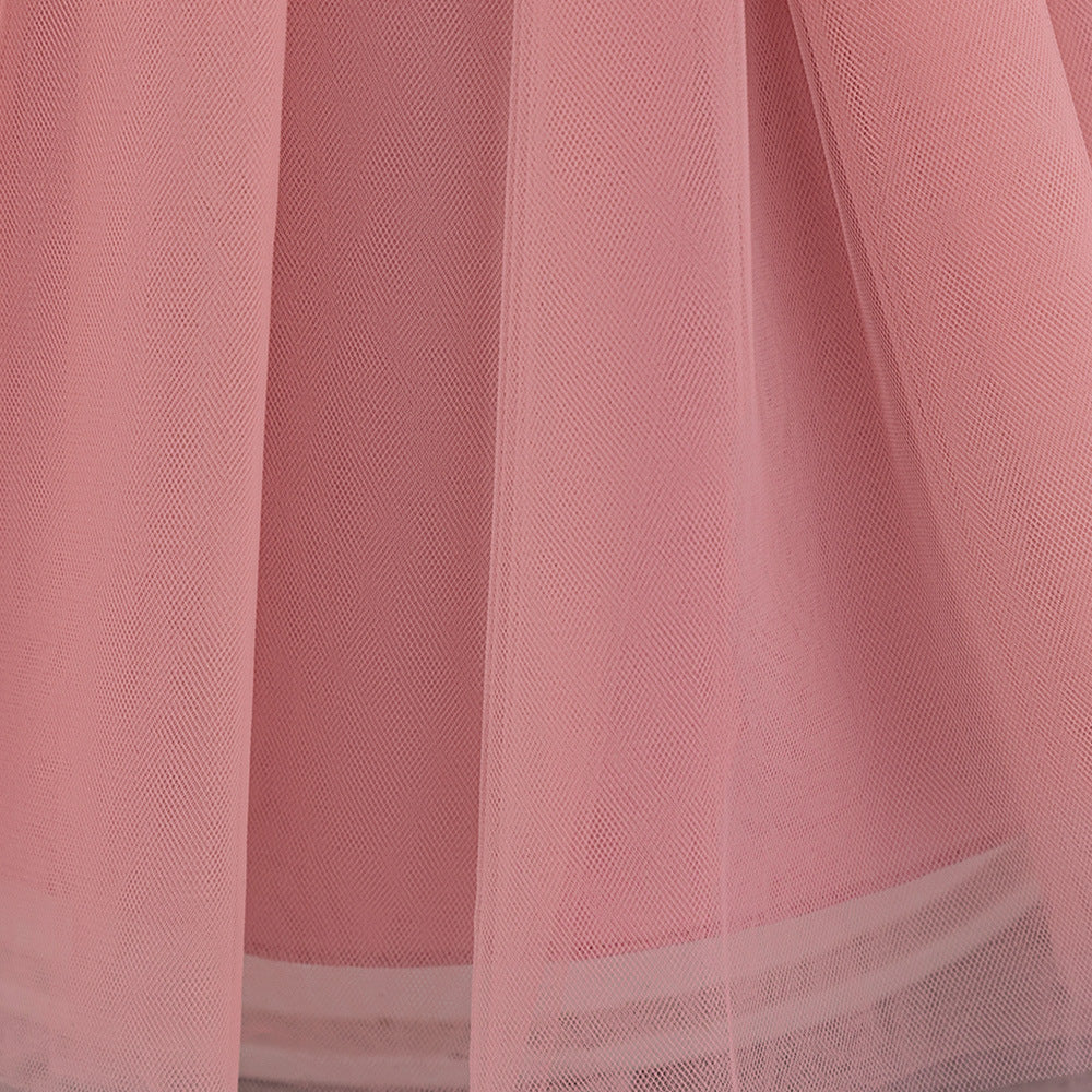 Cute Sequin Puffy Tulle Ball Gown Dress for Toddlers - Bowknot, Tea Length, Party & Formal