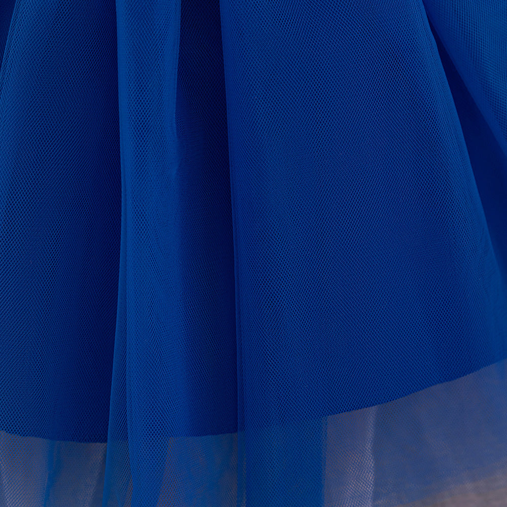 Cute Sequin Puffy Tulle Ball Gown Dress for Toddlers - Bowknot, Tea Length, Party & Formal