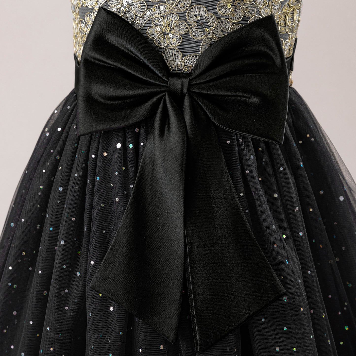 Sequin Bowknot Maxi Dress for Girls – Sparkly Party & Flower Girl Gown