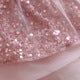 Pink Sequin Puffy Ball Gown Flower Girl Dress with Bow – For Toddler & Little Girls