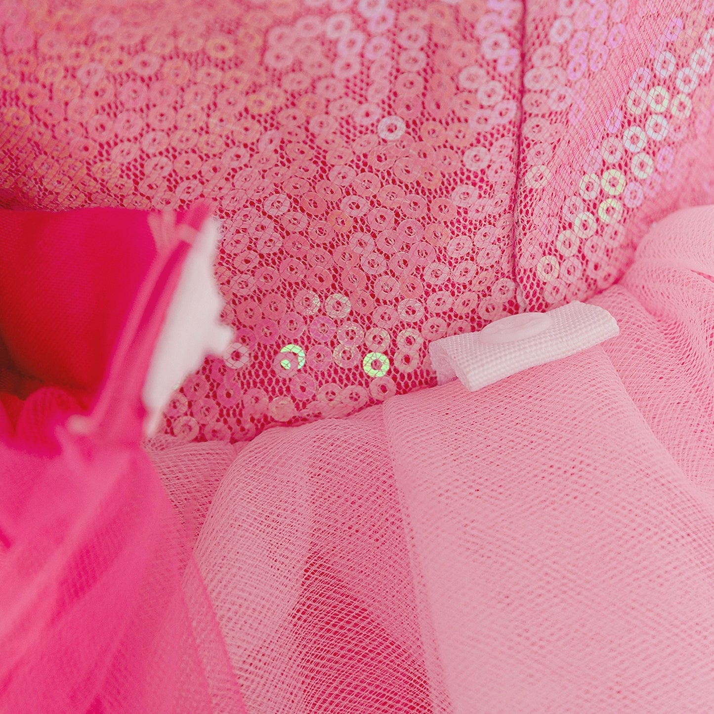 Sequin Sweetheart Puffy Ball Gown Tea-Length Dress for Little Girls