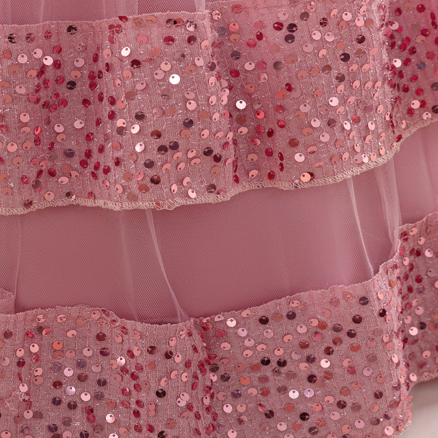 Girls' Sequin Tulle Maxi Dress with Bowknot – Party & Formal A-line Gown