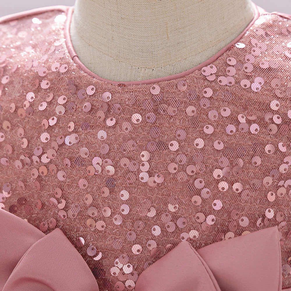 Cute Sequin Puffy Ball Gown Dress for Baby Girls – Party, Wedding & Holiday Outfit
